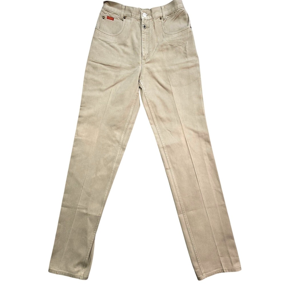 Lawman Jeans Mens 28x34 Beige Straight Slim Studded Cotton Denim Hong Kong